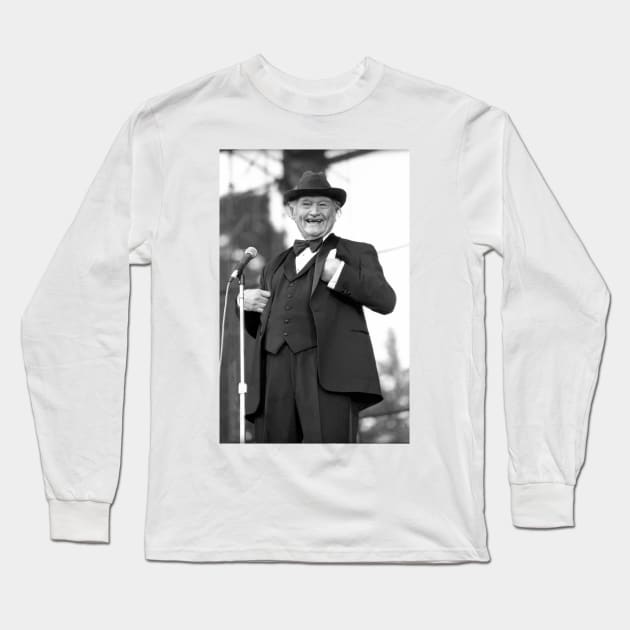 Red Skelton BW Photograph Long Sleeve T-Shirt by Concert Photos